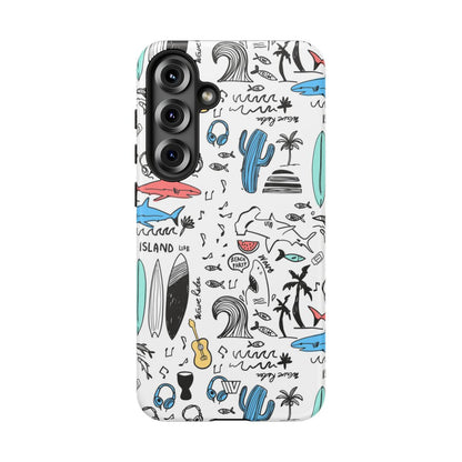 DOODLE BEACH PARTY | Tough Phone Case