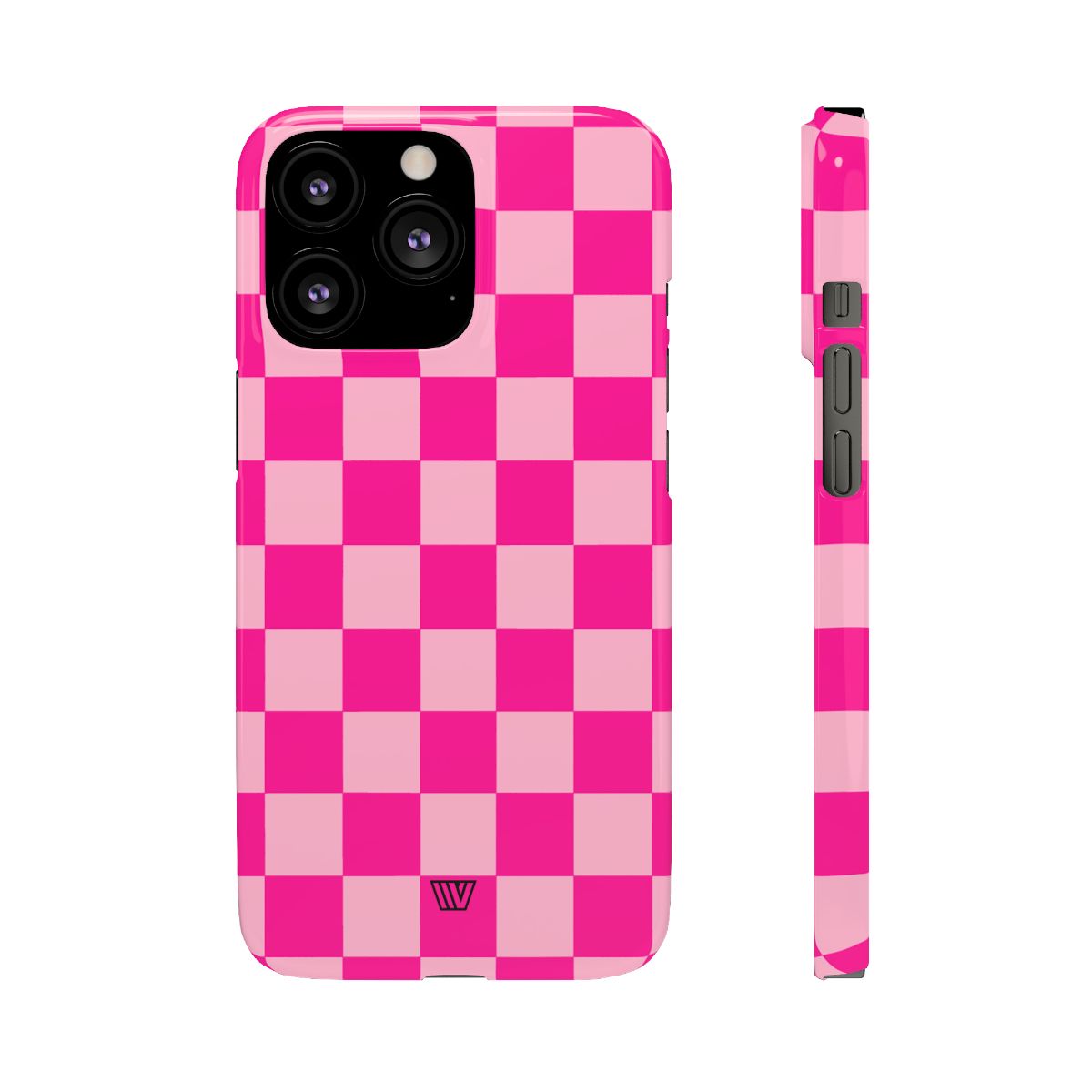 HOT PINK CHECKERBOARD | Slim Phone Case