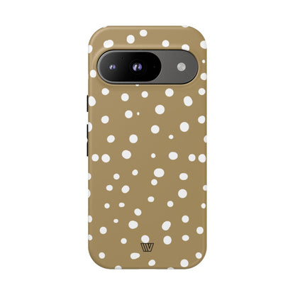 Dark Beige Dots Tough Phone Case – Google Pixel 9, Matte