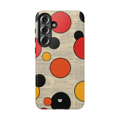 Mid-Century Dots Tough Phone Case – Samsung Galaxy S25 Plus, Glossy
