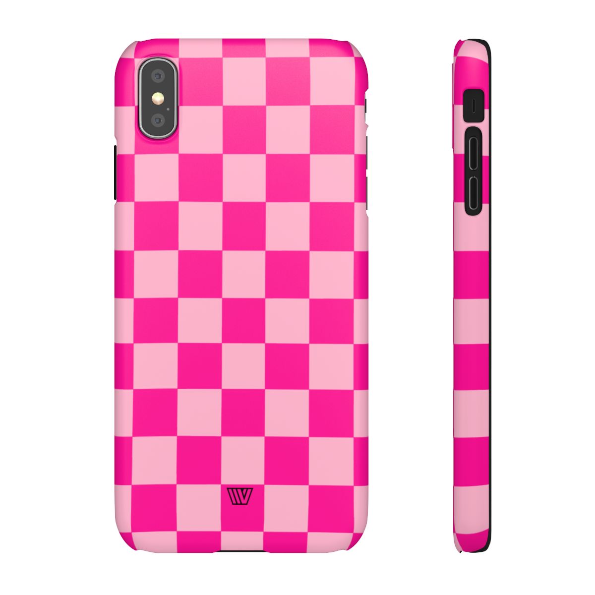 HOT PINK CHECKERBOARD | Slim Phone Case