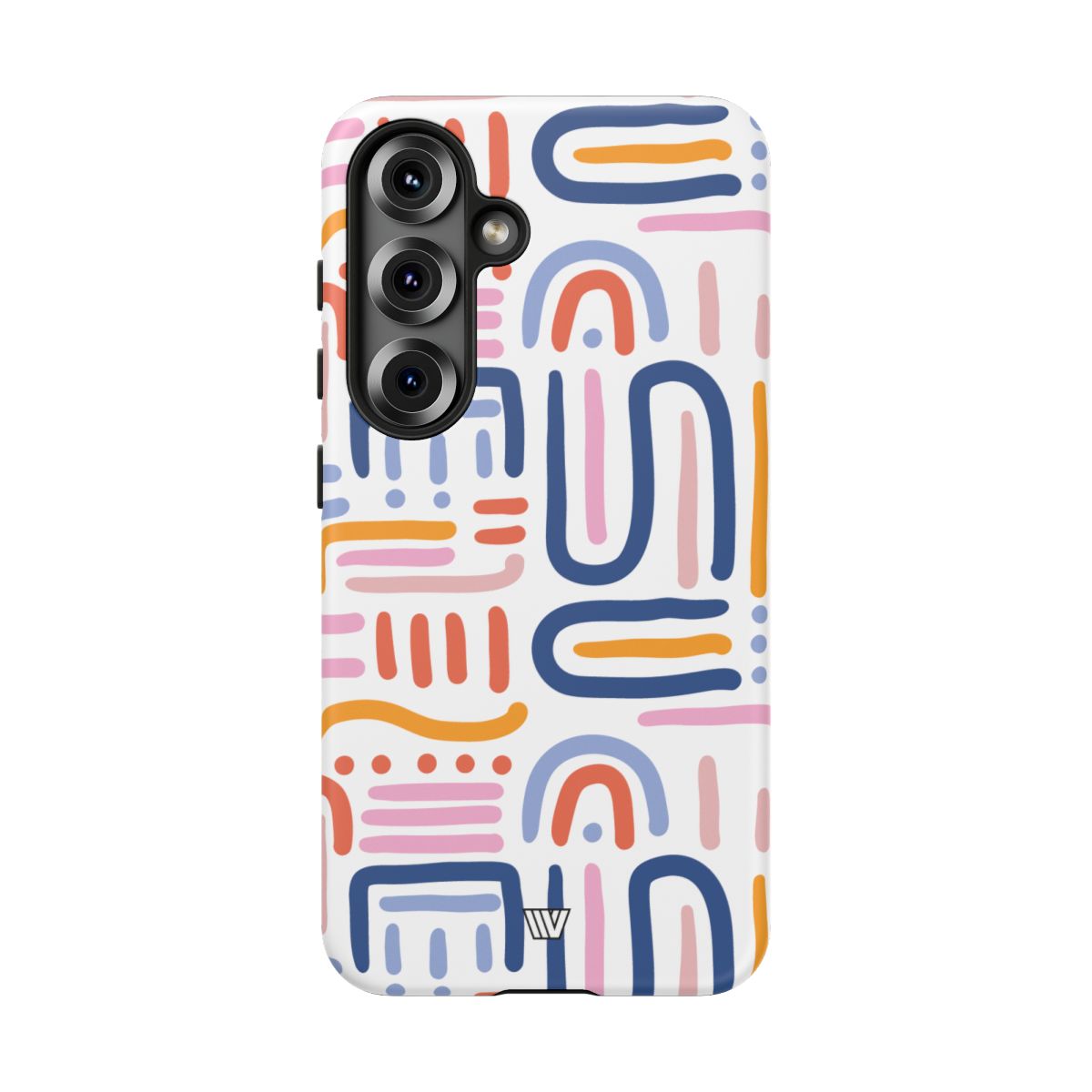 Memphis Bold Lines Tough Phone Case – Samsung Galaxy S25, Matte
