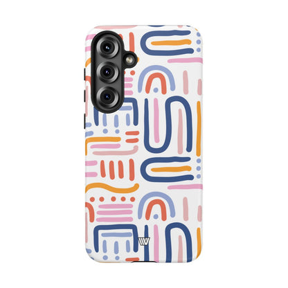 Memphis Bold Lines Tough Phone Case – Samsung Galaxy S25 Plus, Matte