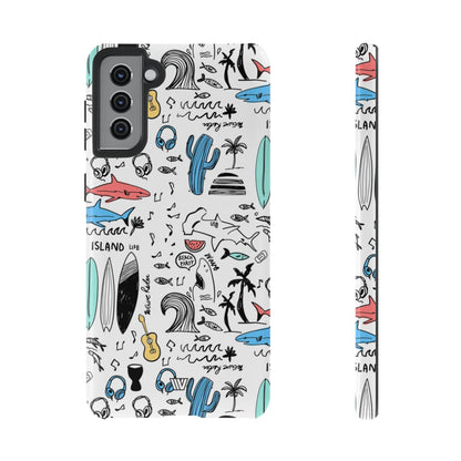 DOODLE BEACH PARTY | Tough Phone Case