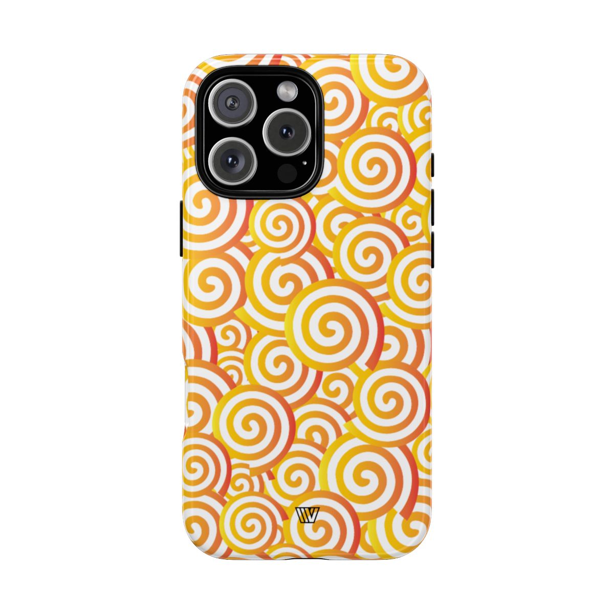 Abstract Spiral Orange Tough Phone Case – iPhone 16 Pro Max, Glossy