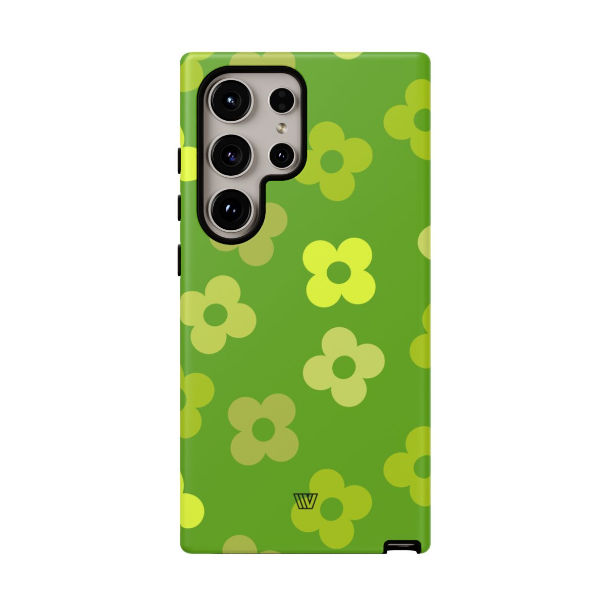 Green Retro Flowers Tough Phone Case – Samsung Galaxy S24 Ultra, Matte