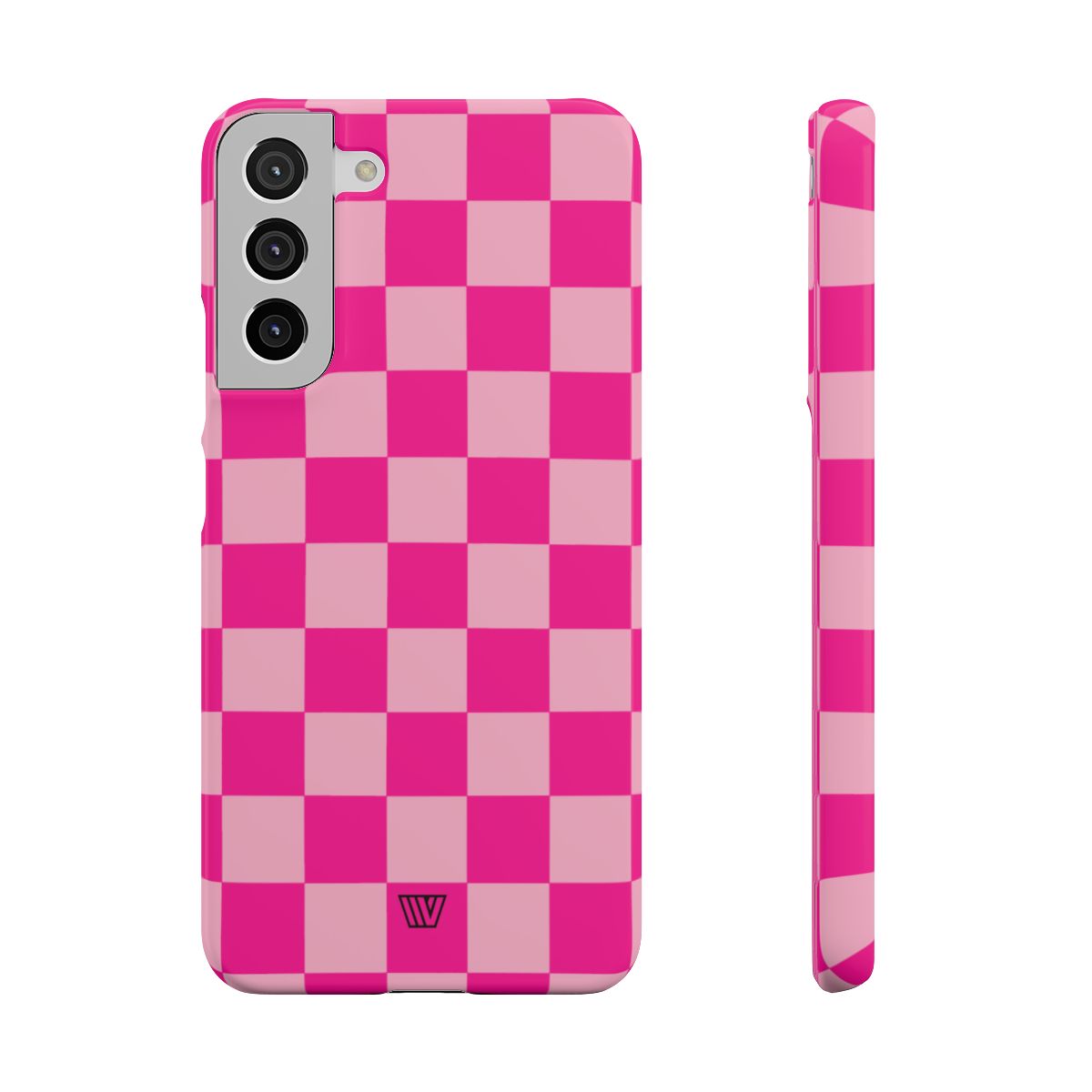 HOT PINK CHECKERBOARD | Slim Phone Case