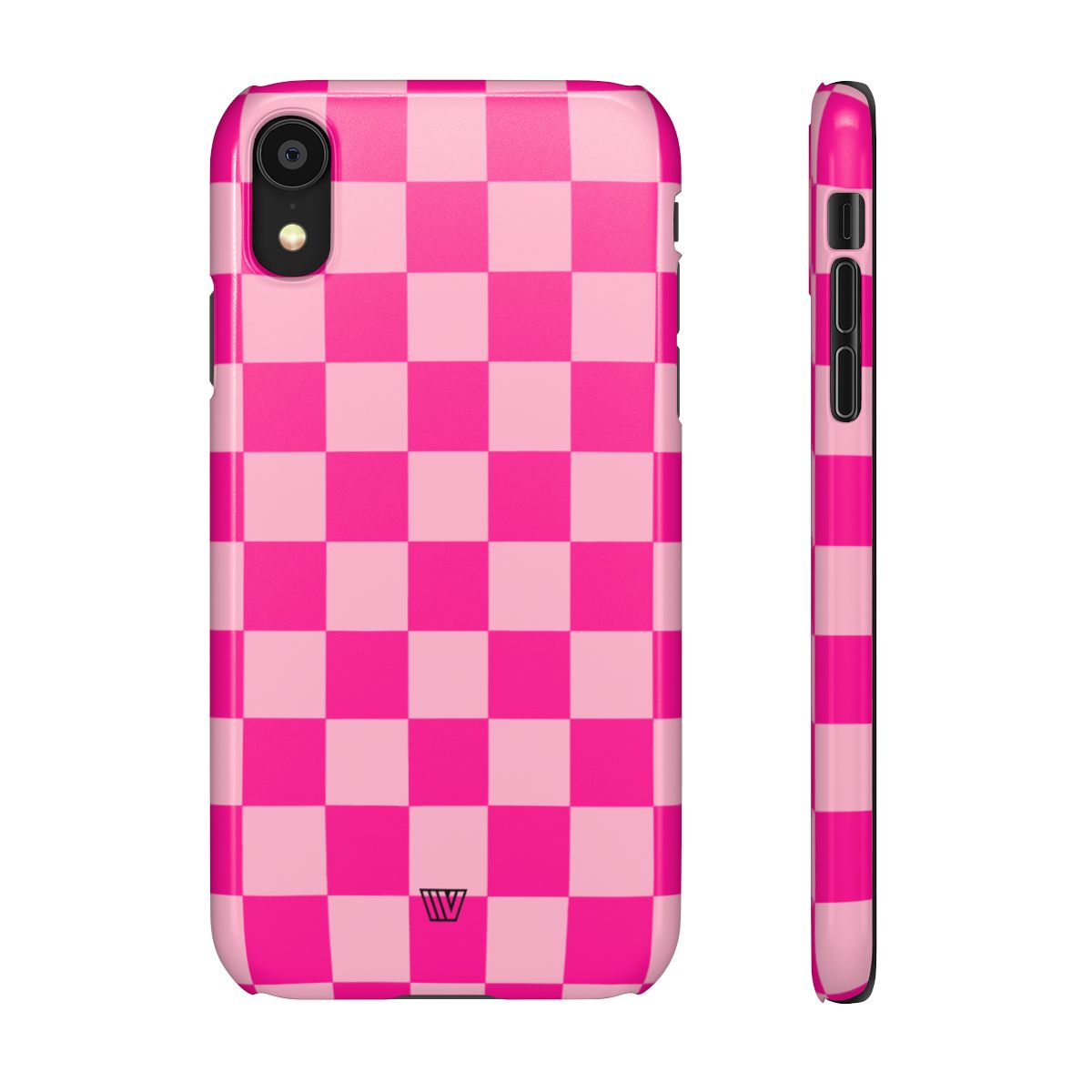 HOT PINK CHECKERBOARD | Slim Phone Case