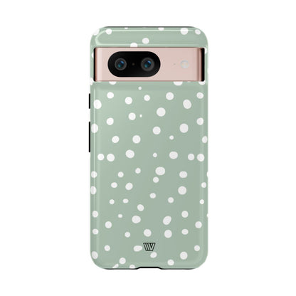 PASTEL GREEN DOTS | Tough Phone Case