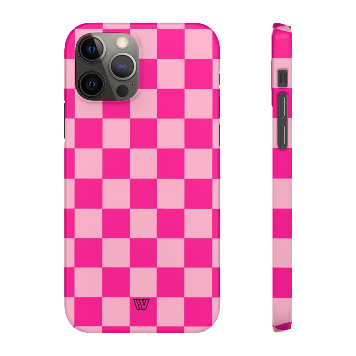 HOT PINK CHECKERBOARD | Slim Phone Case