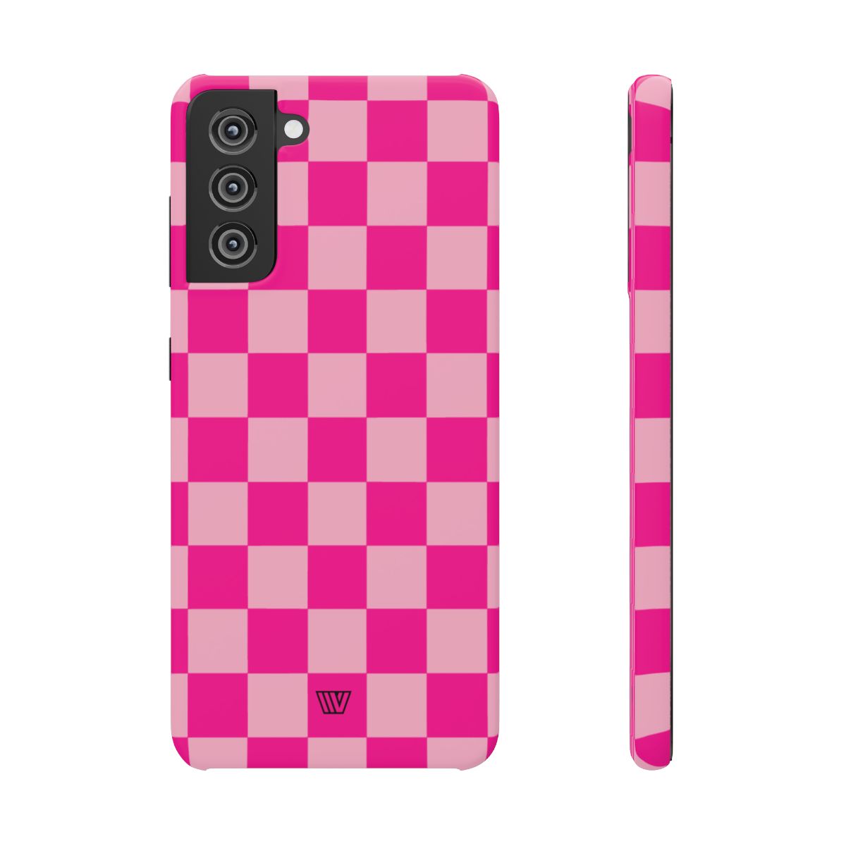HOT PINK CHECKERBOARD | Slim Phone Case