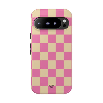 PINK TAN CHECKERBOARD | Tough Phone Case