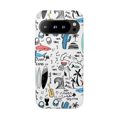 DOODLE BEACH PARTY | Tough Phone Case
