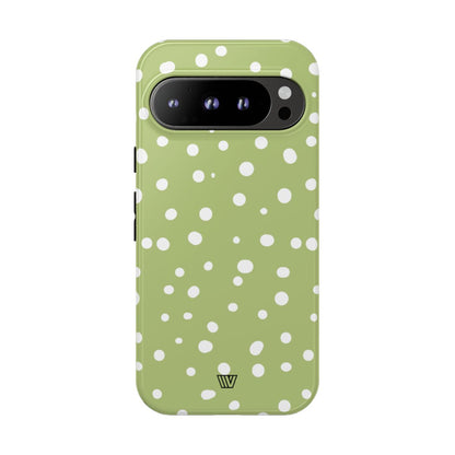 PALE OLIVE DOTS | Tough Phone Case