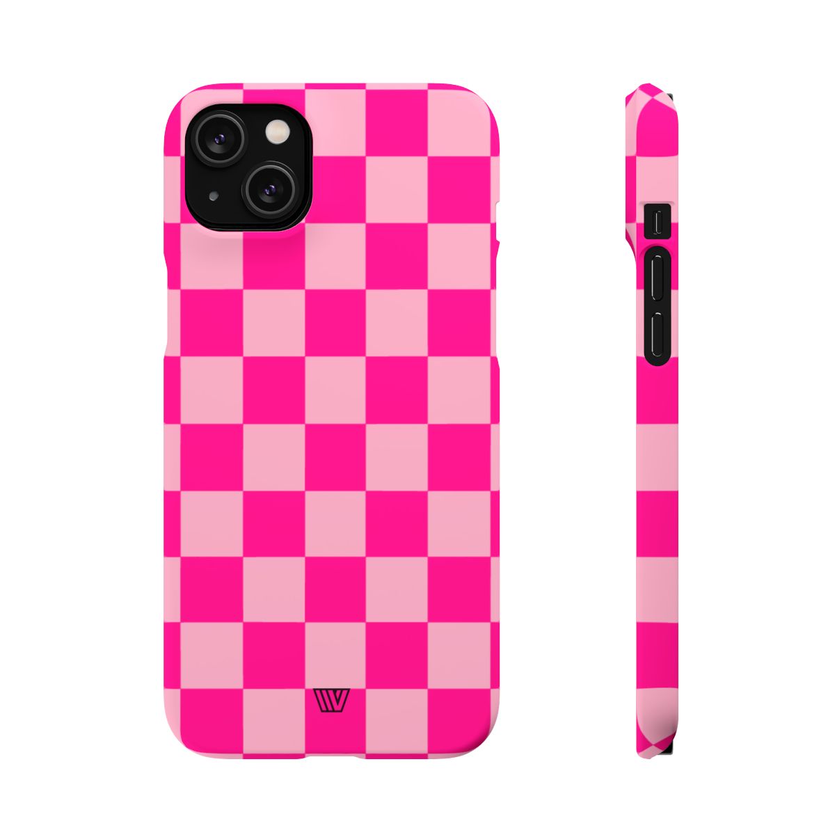 HOT PINK CHECKERBOARD | Slim Phone Case