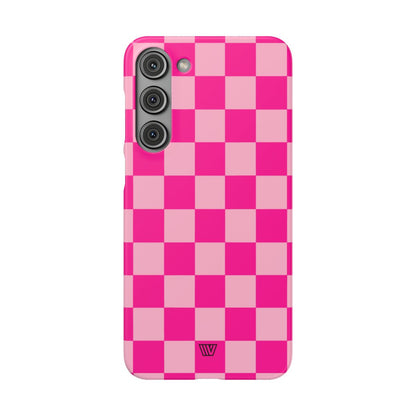 HOT PINK CHECKERBOARD | Slim Phone Case