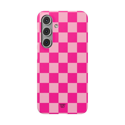 HOT PINK CHECKERBOARD | Slim Phone Case