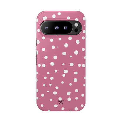 Blush Red Dots Tough Phone Case – Google Pixel 9 Pro, Glossy