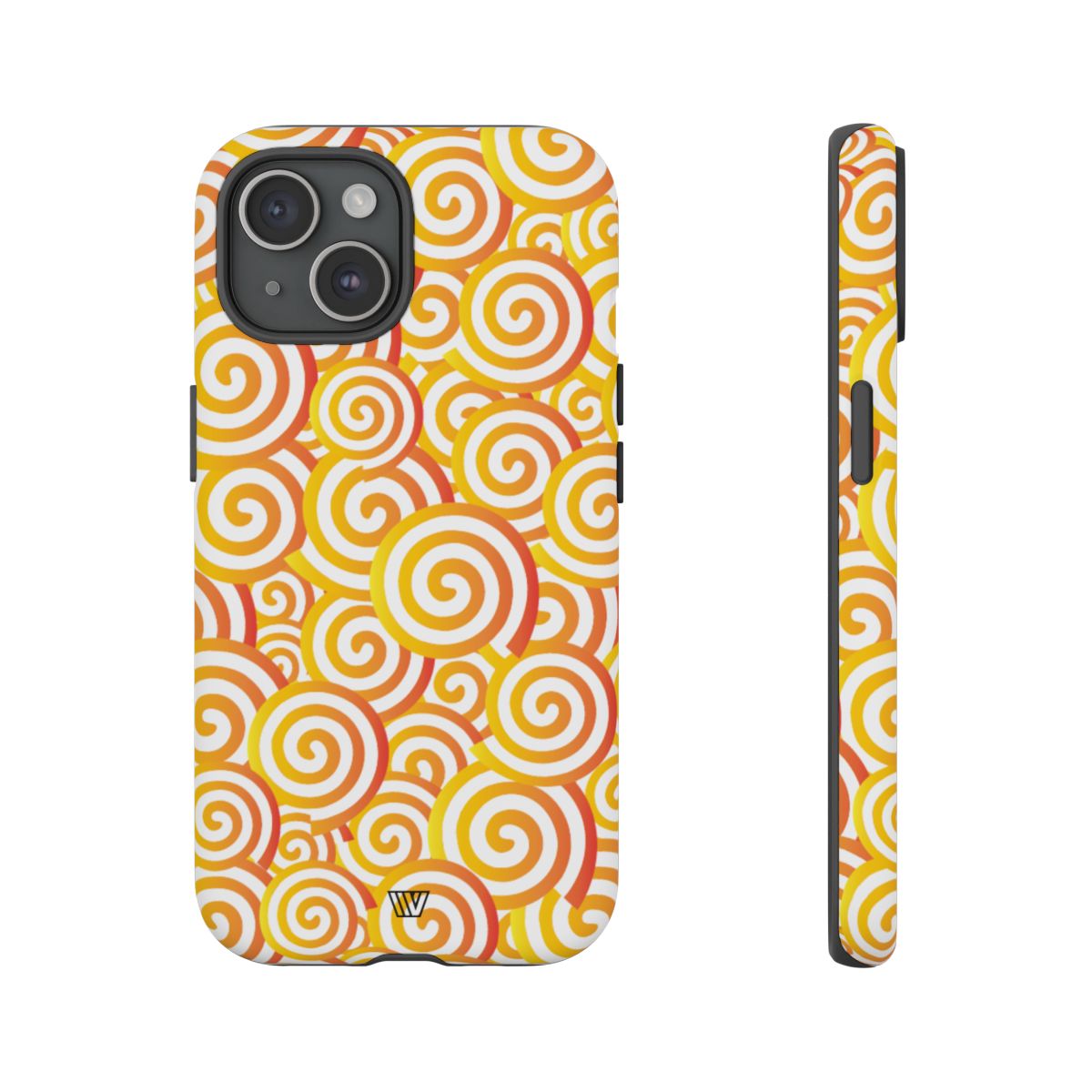 Abstract Spiral Orange Tough Phone Case – iPhone 15, Matte