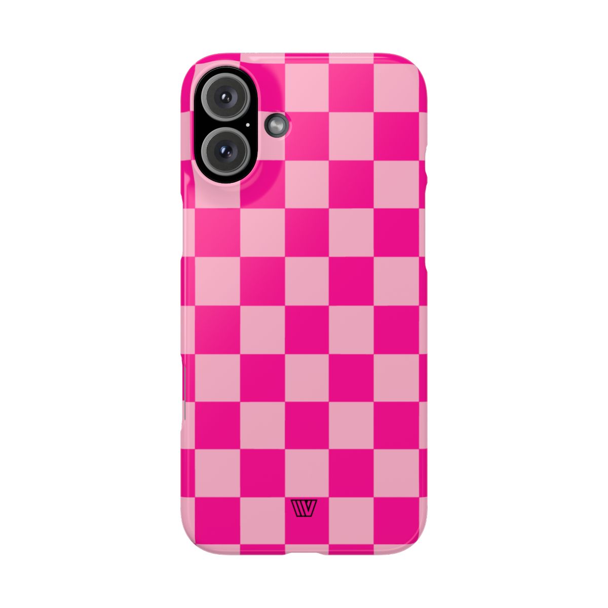 HOT PINK CHECKERBOARD | Slim Phone Case