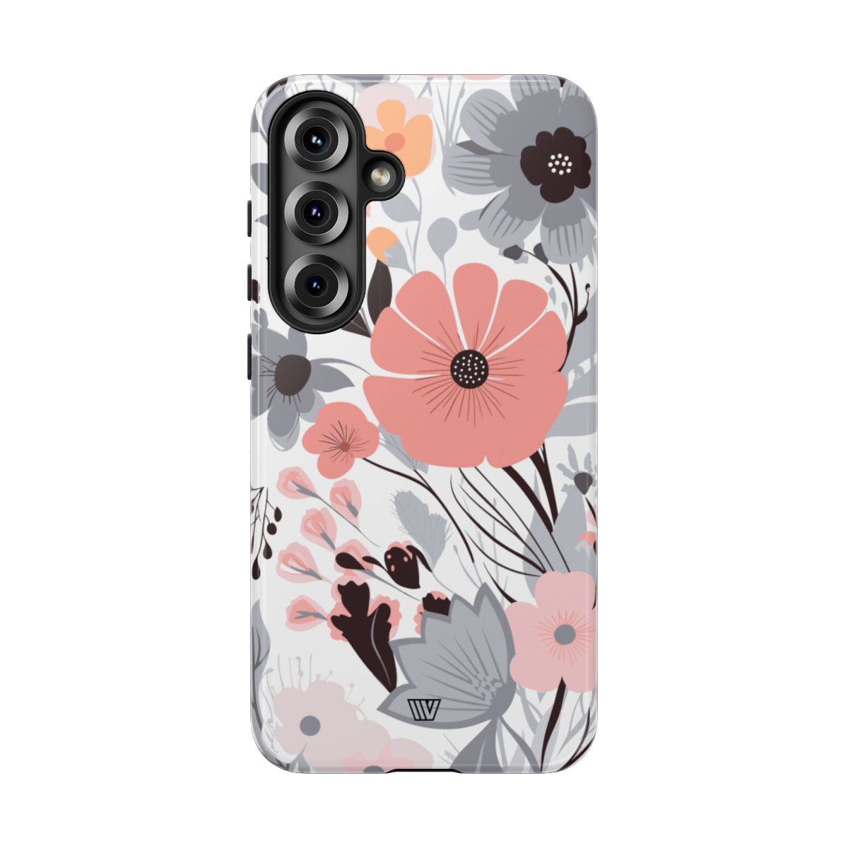 GRAY PASTEL FLOWERS | Tough Phone Case