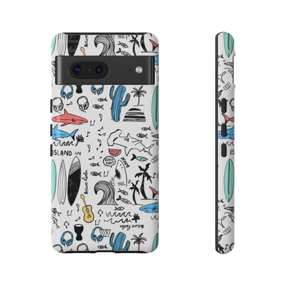 DOODLE BEACH PARTY | Tough Phone Case