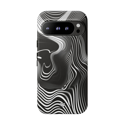 Abstract Zebra Stripes Tough Phone Case – Google Pixel 9 Pro, Matte