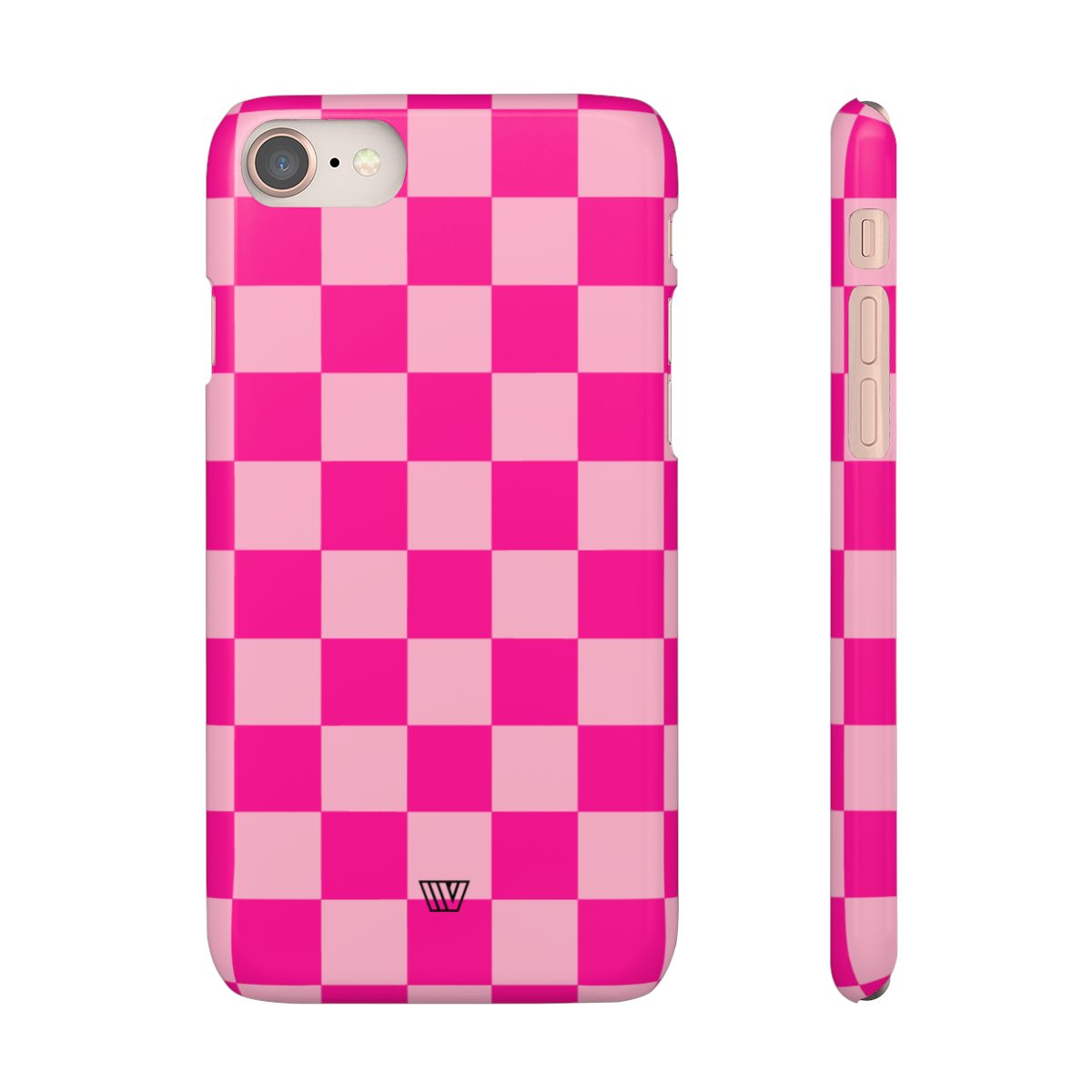 HOT PINK CHECKERBOARD | Slim Phone Case
