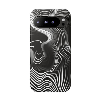 Abstract Zebra Stripes Tough Phone Case – Google Pixel 9 Pro XL, Matte