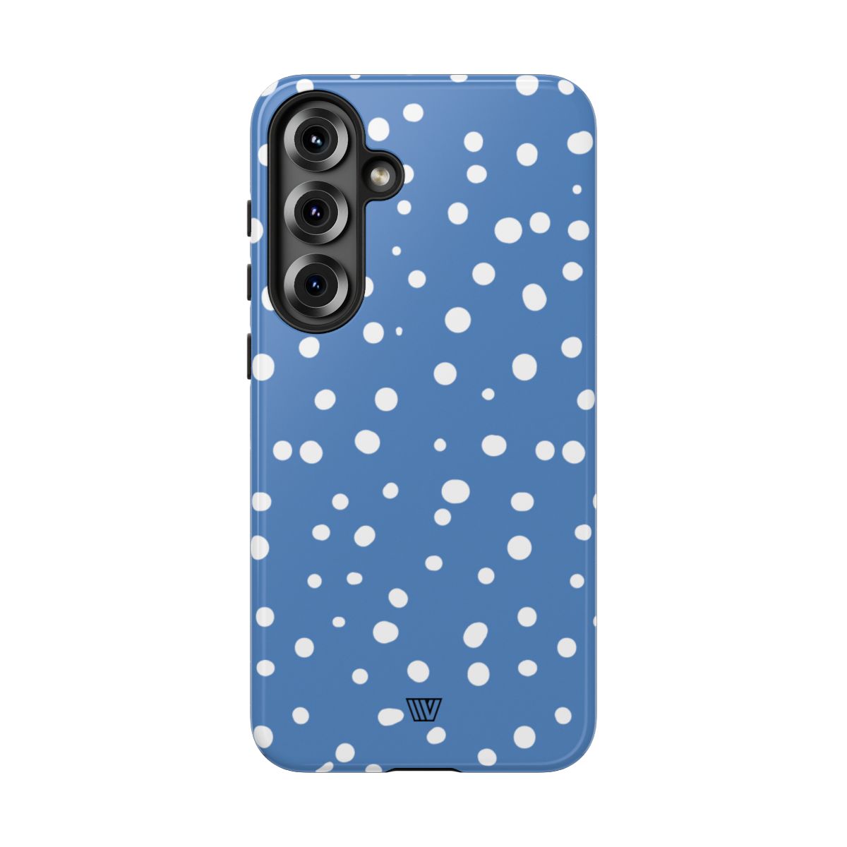 Dusty Blue Dots Tough Phone Case – Samsung Galaxy S25 Plus, Glossy