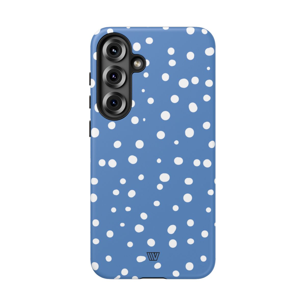 Dusty Blue Dots Tough Phone Case – Samsung Galaxy S25 Plus, Matte