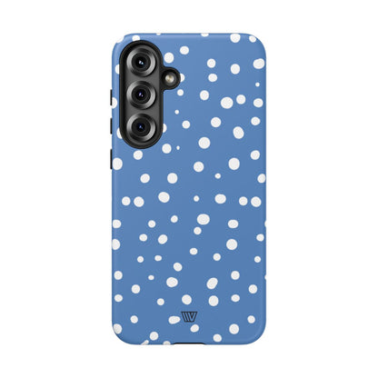 Dusty Blue Dots Tough Phone Case – Samsung Galaxy S25 Plus, Matte