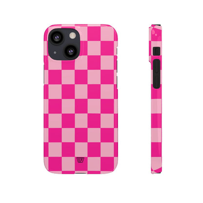 HOT PINK CHECKERBOARD | Slim Phone Case