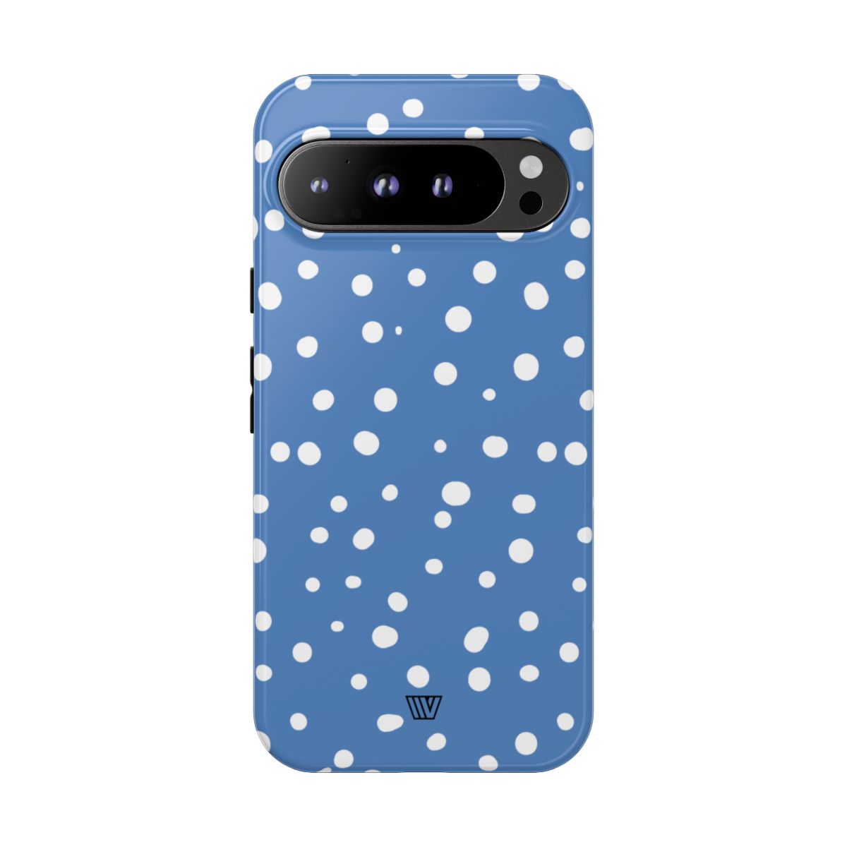 Dusty Blue Dots Tough Phone Case – Google Pixel 9 Pro XL, Glossy