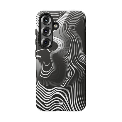 Abstract Zebra Stripes Tough Phone Case – Samsung Galaxy S25, Matte