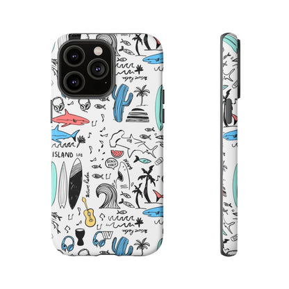 DOODLE BEACH PARTY | Tough Phone Case