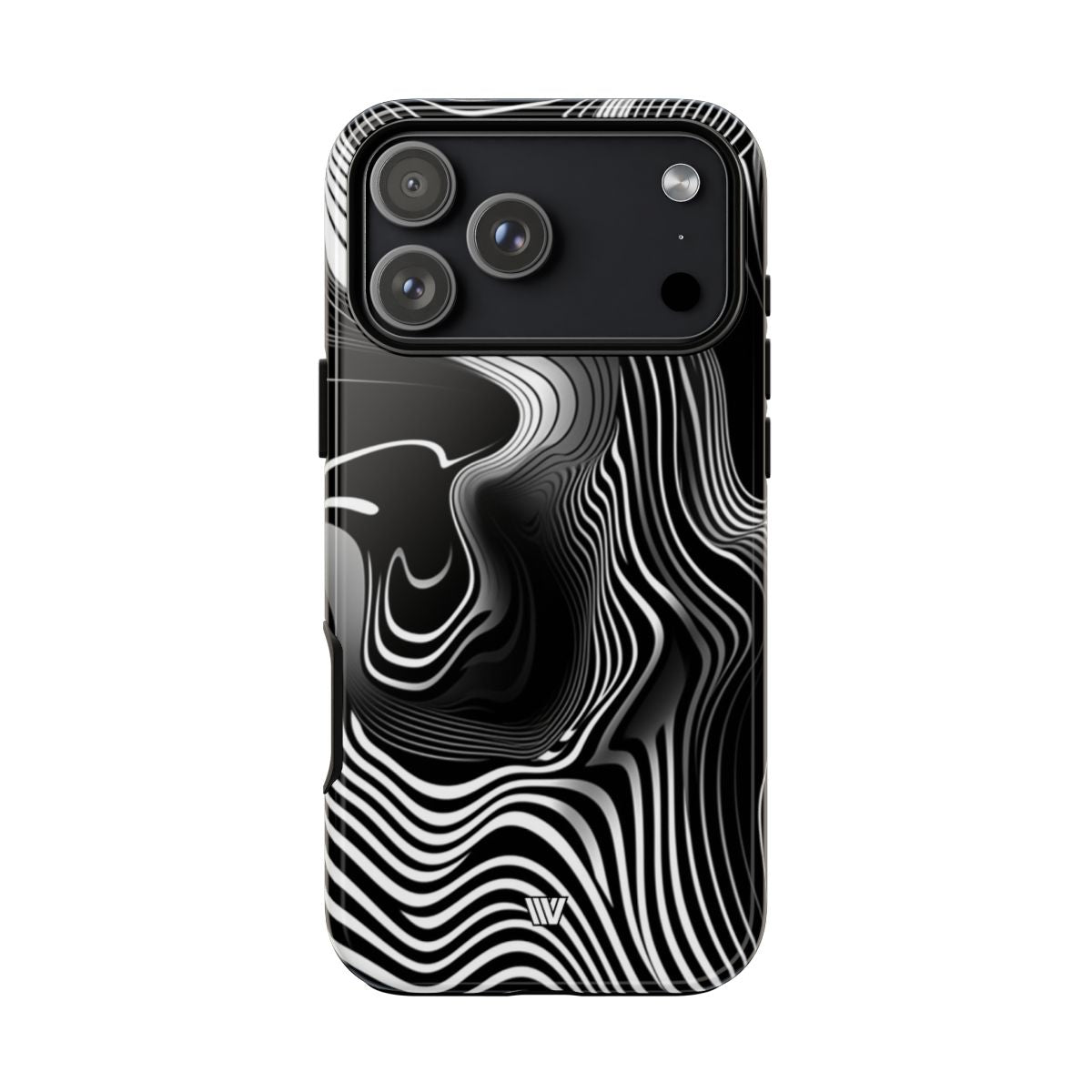 Abstract Zebra Stripes Tough Phone Case – iPhone 17 Pro Max, Glossy