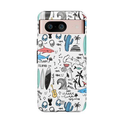 DOODLE BEACH PARTY | Tough Phone Case