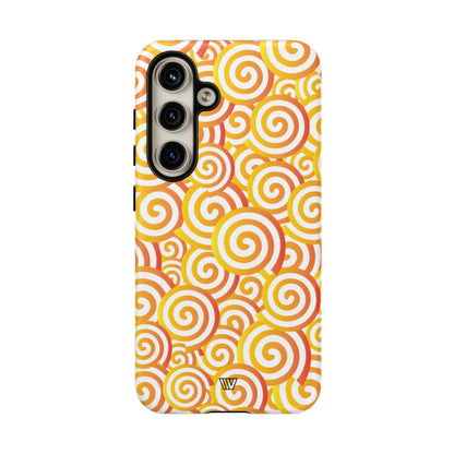 Abstract Spiral Orange Tough Phone Case – Samsung Galaxy S24, Matte
