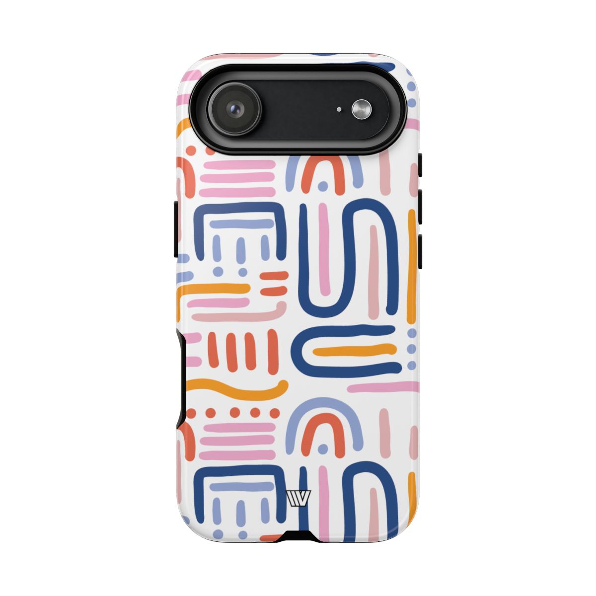 Memphis Bold Lines Tough Phone Case – iPhone 17 Air, Glossy