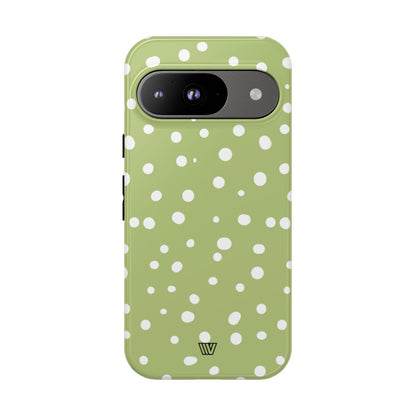 PALE OLIVE DOTS | Tough Phone Case