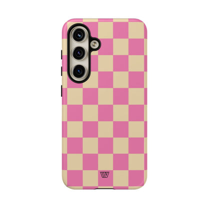 PINK TAN CHECKERBOARD | Tough Phone Case