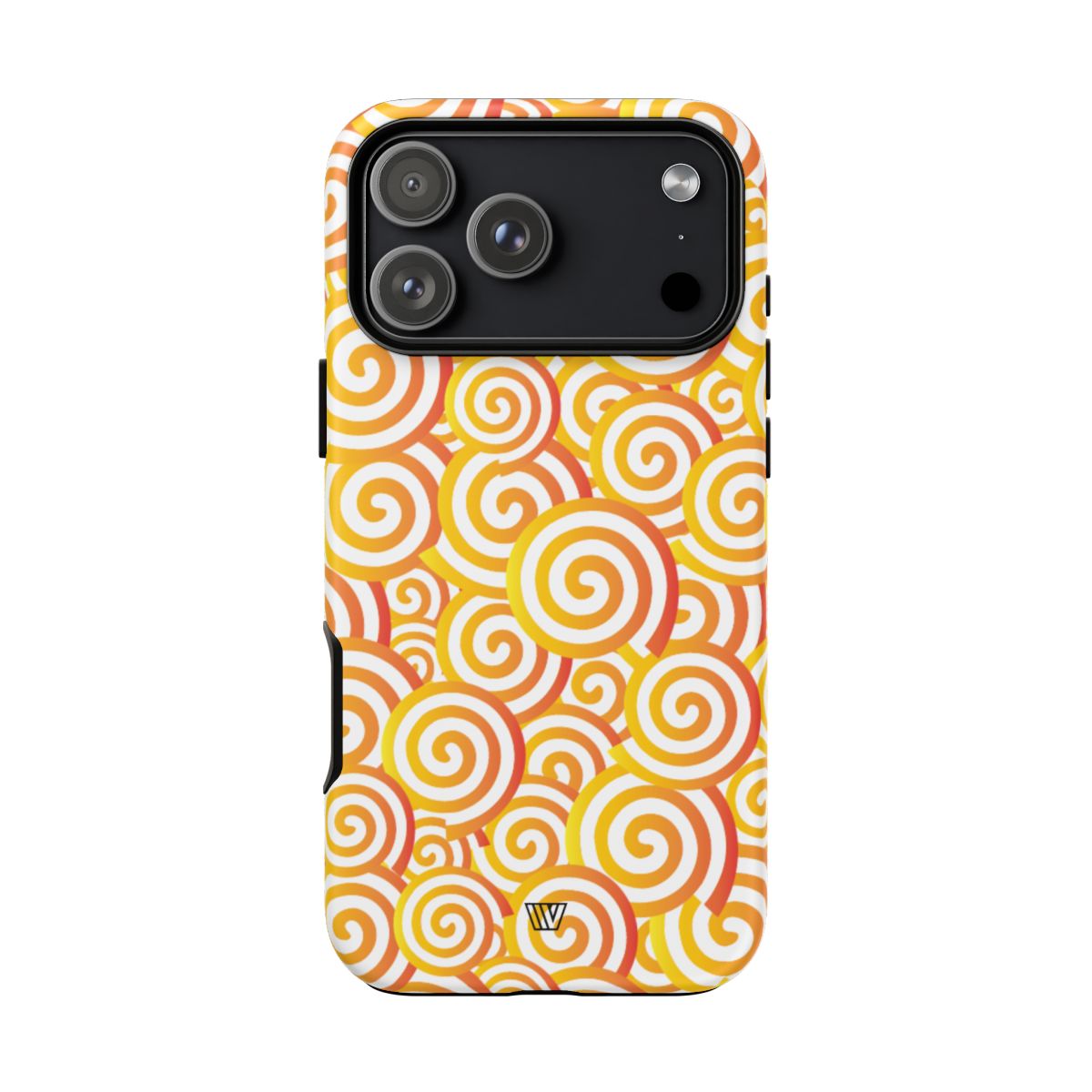 Abstract Spiral Orange Tough Phone Case – iPhone 17 Pro Max, Matte