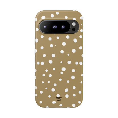 Dark Beige Dots Tough Phone Case – Google Pixel 9 Pro, Matte