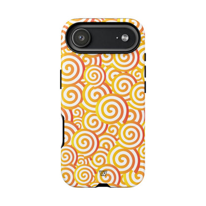 Abstract Spiral Orange Tough Phone Case – iPhone 17 Air, Matte