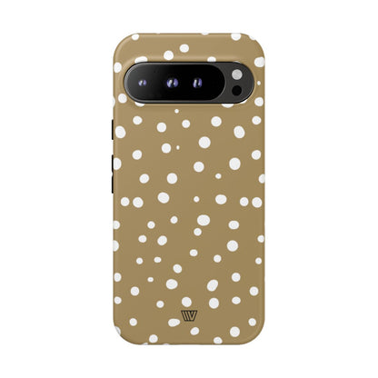 Dark Beige Dots Tough Phone Case – Google Pixel 9 Pro XL, Matte