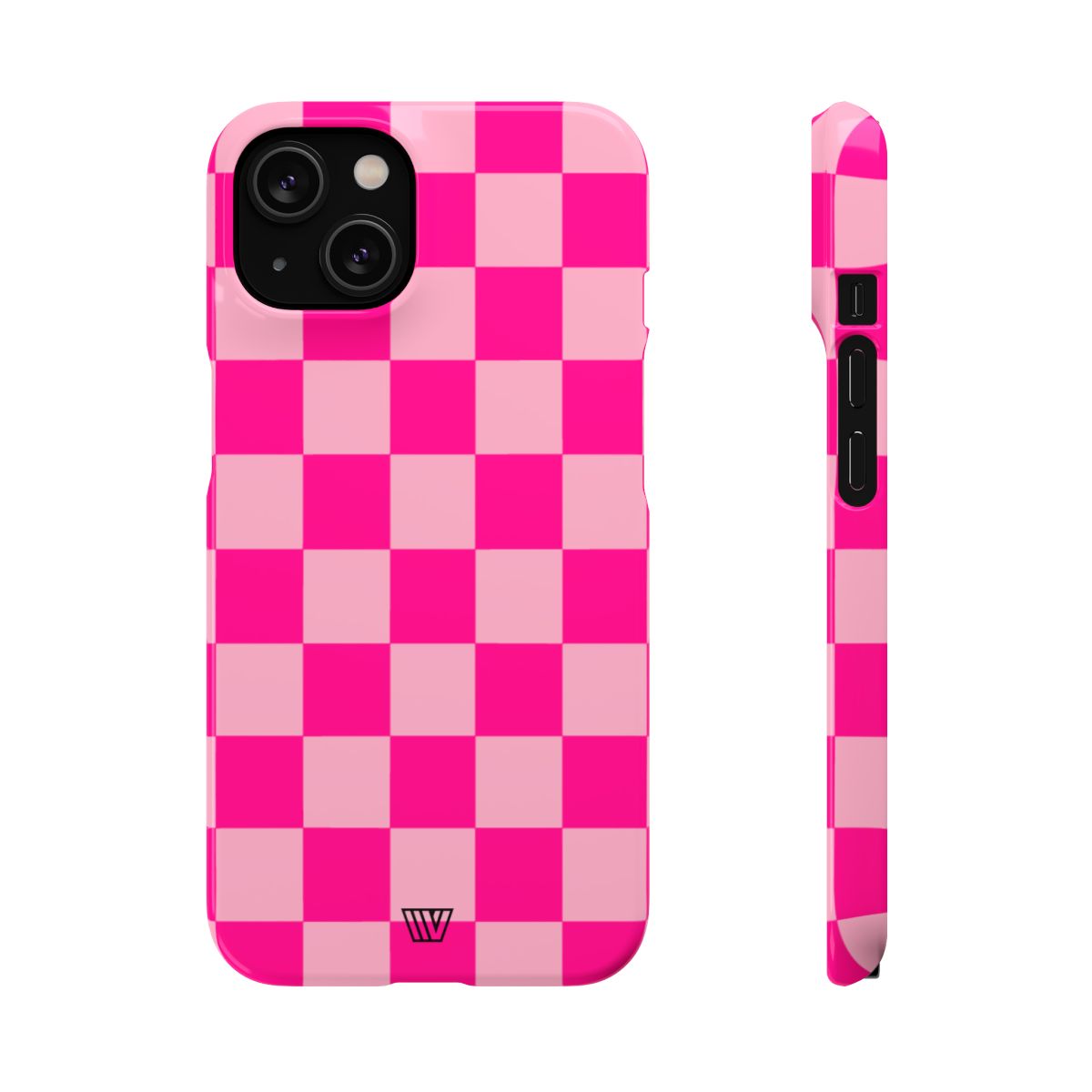HOT PINK CHECKERBOARD | Slim Phone Case