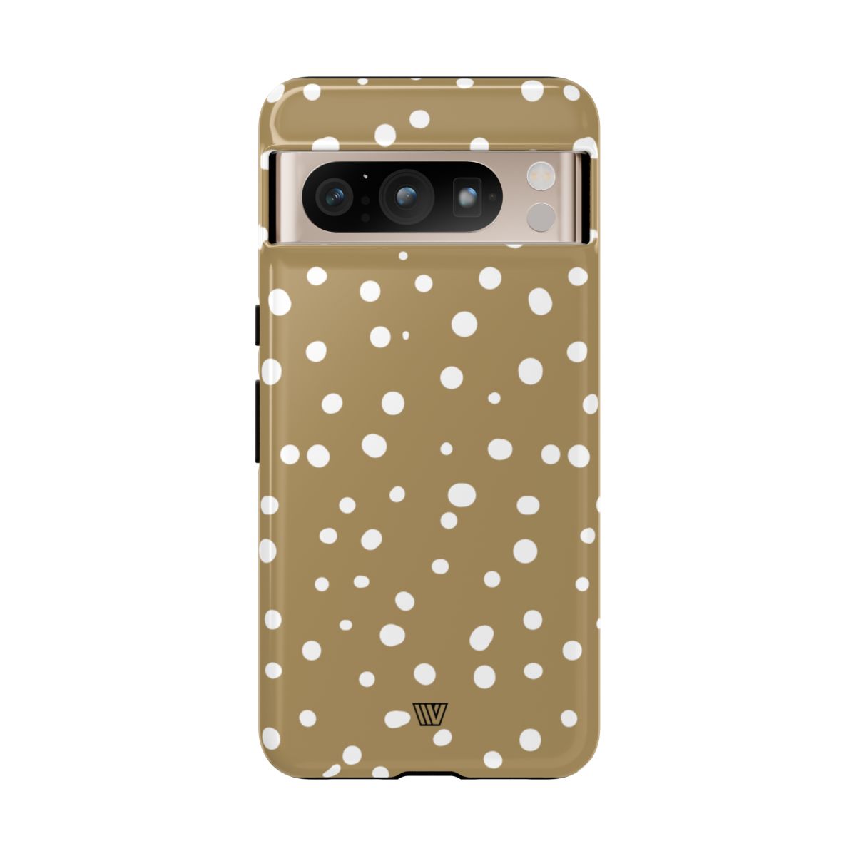 Dark Beige Dots Tough Phone Case – Google Pixel 8 Pro, Glossy
