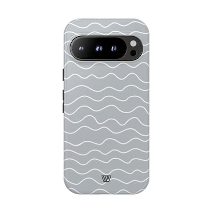 GRAY WAVES | Tough Phone Case