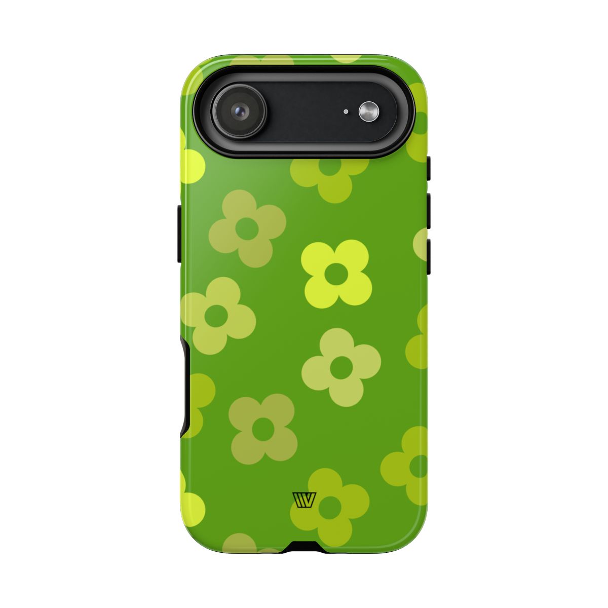 Green Retro Flowers Tough Phone Case – iPhone 17 Air, Glossy